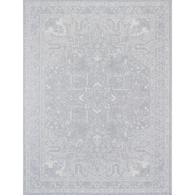Latitude Vive Aspa Machine Woven Grey/Ivory Outdoor Rug Wayfair.co.uk